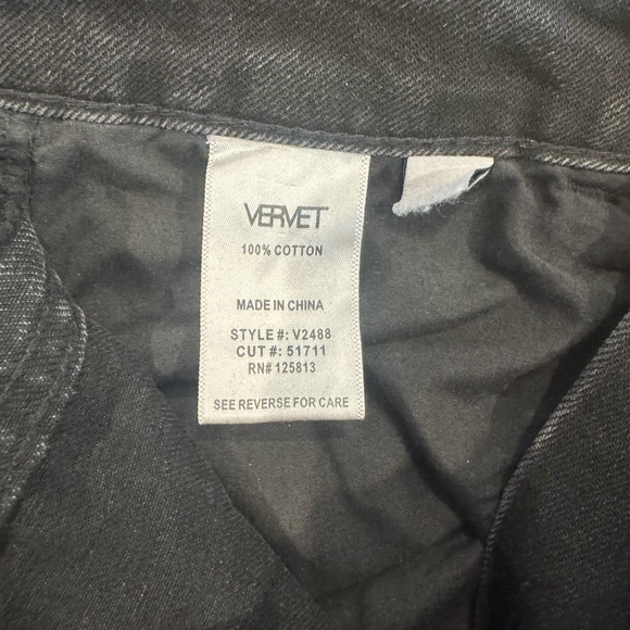 vervet wide leg distressed “olivia” crop jeans - Picture 6 of 7